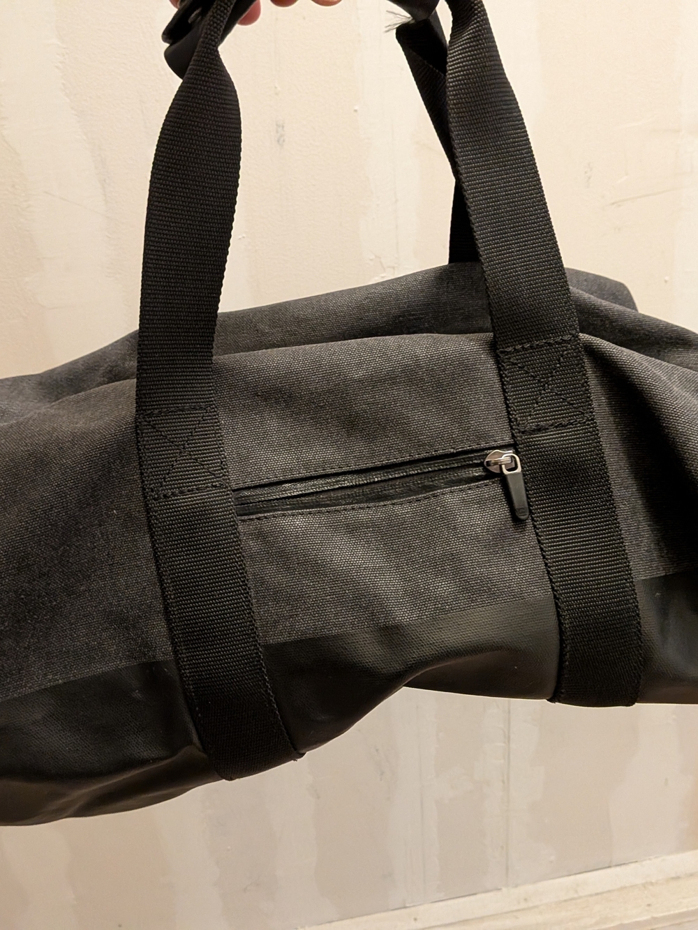 Men's Black Canvas Duffel Bag